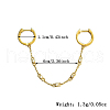 S925 Sterling Silver Chain Hoop Earrings MC5982-1-3