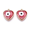 Alloy Enamel Pendants ENAM-F143-02-G-4