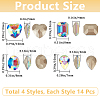 Beebeecraft 56Pcs 4 Styles Glass Rhinestone Cabochons RGLA-BBC0001-02-2