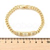 Brass Micro Pave Clear Cubic Zirconia Link Bracelets BJEW-F498-04A-G-5