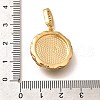 Brass Micro Pave Cubic Zirconia Pendents KK-R212-03G-03-3