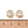 Brass Micro Pave Cubic Zirconia Beads KK-A259-12G-01-4