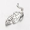 Brass Micro Pave Cubic Zirconia Enhancer Shortener Bails ZIRC-P048-10P-2