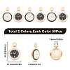 SUNNYCLUE 100Pcs 2 Colors Alloy Enamel Pendants ENAM-SC0005-44-2