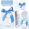 Marble Print Paper Candy Box with Cornflower Blue Polyester Ribbon CON-WH0106-06-2