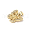Brass Micro Pave Cubic Zirconia Charms KK-Q068-09D-G-2