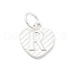 925 Sterling Silver Heart with Capital Letter Charms STER-S009-13R-S-1
