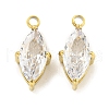 PVD Vacuum Plating 304 Stainless Steel Cubic Zirconia Pendants STAS-L278-006G-01-1