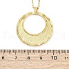 Flat Round 304 Stainless Steel Pendant Necklaces NJEW-M096-26G-3