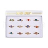 12Pcs Natural Red Jasper & Malachite & Synthetic Turquoise Finger Rings RJEW-Z087-02AG-4