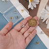 ARRICRAFT 8Pcs 2 Colors Brass Ear Nuts FIND-AR0005-16A-3