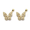 Brass Clear Cubic Zirconia Pendants KK-G446-03G-2