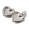 316 Stainless Steel Locket Pendants STAS-C123-02A-P-2