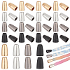   80Pcs 4 Colors Alloy Cord Ends FIND-PH0017-89-1