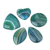 Dyed Natural Striped Agate/Banded Agate Pendants G-S280-02-1