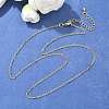 Brass Cable Chain Necklaces X-NJEW-K123-05G-5