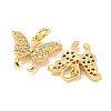 Brass Micro Pave Clear Cubic Zirconia Pendants KK-P275-35G-2