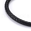Man's Braided Leather Cord Bracelets X-BJEW-JB04255-01-2
