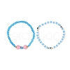 2Pcs Glass Seed Beads Stretch Bracelets for Women BJEW-JB11693-2