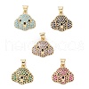 Brass Micro Pave Cubic Zirconia Pendants KK-M240-01-1