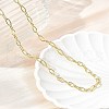 Brass Paperclip Chain Necklaces NJEW-A042-03G-5