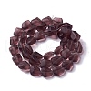 Transparent Frosted Glass Beads Strands FGLA-S001-M02-2