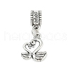 Rack Plating Brass European Dangle Charms KK-R200-18AS-1