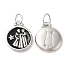 304 Stainless Steel Enamel Pendants STAS-A080-43P-08-1