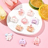 10Pcs 10 Styles Opaque Resin Pendants CRES-YW0002-27-4