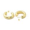 Brass C-shape Stud Earrings X-EJEW-G327-05G-2