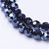 Electroplate Glass Beads Strand X-EGLA-J042-8mm-F01-1