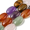 Natural Amethyst & Rose Quartz & Red Agate & Green Aventurine & Tiger Eye Beads Strands G-L164-A-16-1