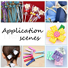   6 Rolls 6 Colors Polyester Polka Dot Print Grosgrain Ribbon OCOR-PH0004-28-6