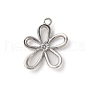 Brass Pave Cubic Zirconia Pendants KK-D371-05P-1