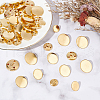Olycraft 50Pcs 5 Styles 3-Hole Brass Buttons BUTT-OC0001-47G-5