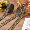 Ethnic Embroidery Polyester Flat Ribbons OCOR-WH0058-52-4