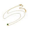 Ion Plating(IP) 304 Stainless Steel Cubic Zirconia Hexagon Pendant Cable Chain Necklaces NJEW-P320-16G-03-4