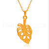 Stainless Steel Leaf Pendant Necklaces for Women ZY9462-2-2