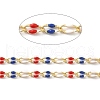 Brass Enamel Curb Chains CHC-C003-13G-18-2