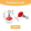 SUPERFINDINGS 50Pcs Plastic Fishing Swivels Cross-Line FIND-FH0010-11B-2
