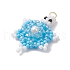 Glass Seed Beaded Pendants PALLOY-MZ00398-01-3