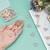 HOBBIESAY 50Pcs 2 Colors Alloy Rhinestone Pendants FIND-HY0003-88-3
