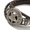PU Imitation Leather Cord Triple Layer Multi-strand Bracelets BJEW-P329-03A-AS-2