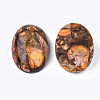 Assembled Synthetic Imperial Jasper and Bronzite  Cabochons G-S329-080H-2