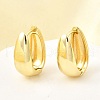 U-Shaped Brass Hoop Earrings EJEW-Z121-04G-1