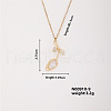 Elegant Vintage Tulip Brass Micro Pave Cubic Zirconia Pendant Necklaces IJ8797-2-1