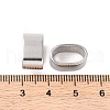 Non-Tarnish 304 Stainless Steel Slide Charms STAS-S133-01P-03-3