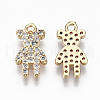 Brass Micro Pave Cubic Zirconia Charms X-KK-S359-025-RS-2