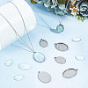 Unicraftale 12Pcs 2 Styles 304 Stainless Steel Pendant Cabochon Settings STAS-UN0053-07-2