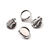 Non-Tarnish 316 Stainless Steel Clip-on Earring Findings X-STAS-I187-02C-P-1